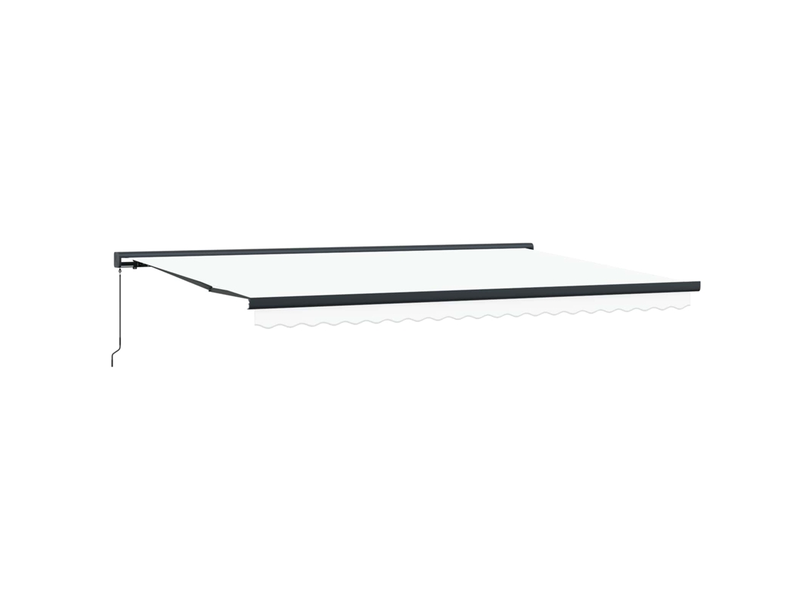 Toldo Retrátil Branco 500 × 300 Cm Tecido e Metal MAISON EXCLUSIVE