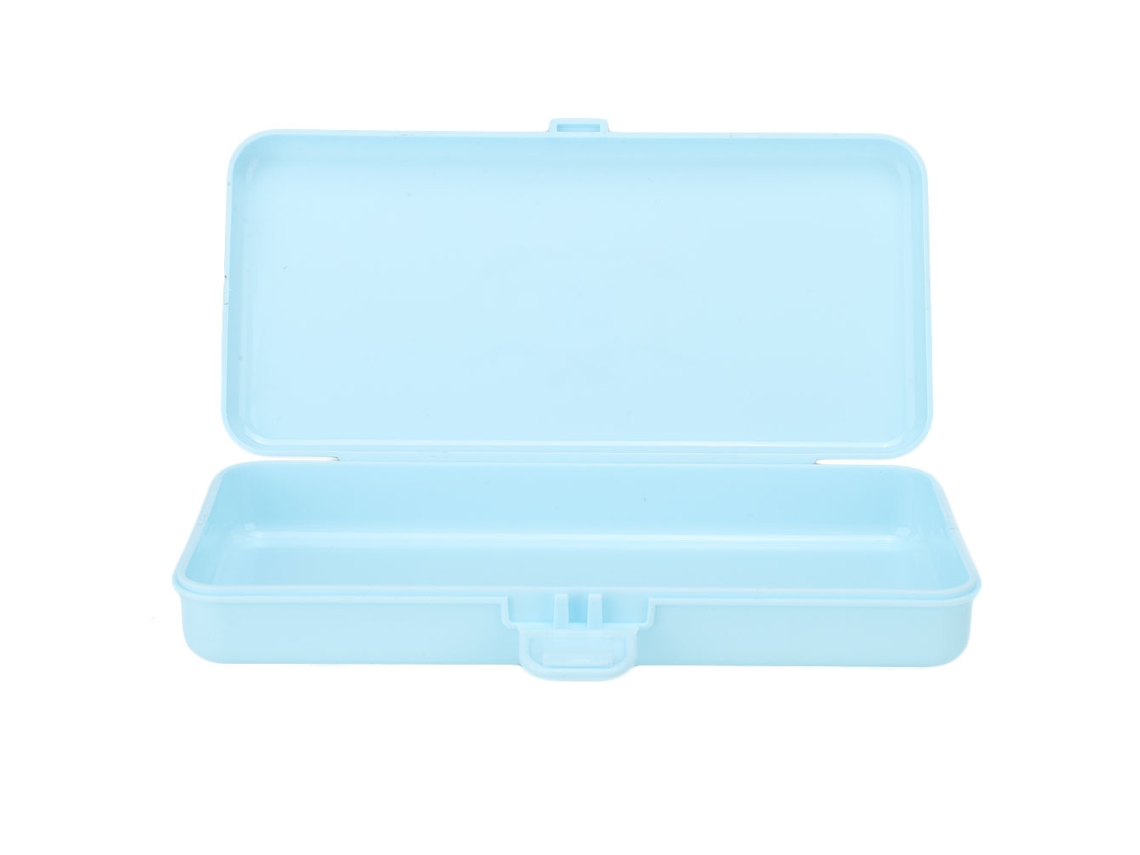 Caixa De Armazenamento Para Ferramentas De Nail Art Com Fecho Amplo Organizador De Esmaltes E Utensílios Manicure Azul