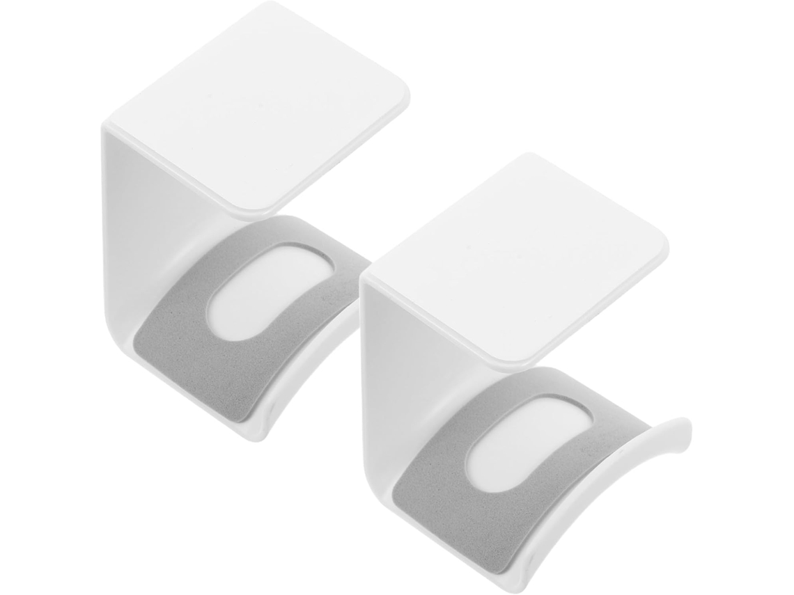 Suporte De Parede Para Fones De Ouvido Kichvoe, Em Plástico Branco, Conjunto De 2 Peças. Design Compacto E