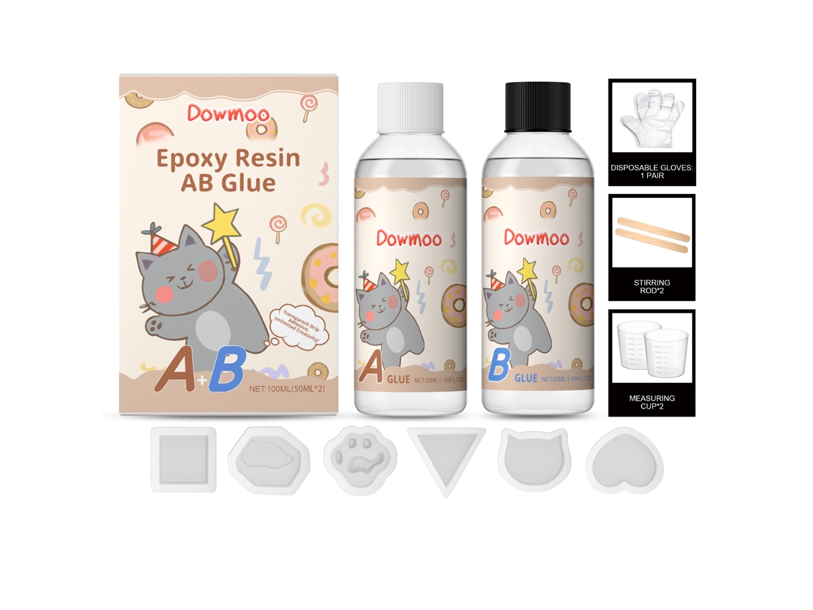Kit Epóxi Transparente Ab Resina Diy Para Worten