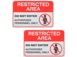 Besportble Placa De Aviso Proibida A Entrada 2 Peças, Metal De Ferro Resistente Às Intempéries, Para Áreas Industriais E