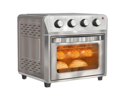 Mini Forno com convecção, fritadeira a ar, 6 modos, temporizador, 24L prateado ZENCORE SERVICES