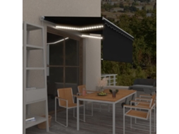 Vidaxl Toldo Retrátil Manual Com Estore/led 3x2,5 M Antracite