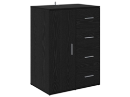 Conjunto 1 Estante De Armazenamento Vidaxl Preto Derivados De Madeira (59 X 39 X 80 Cm)
