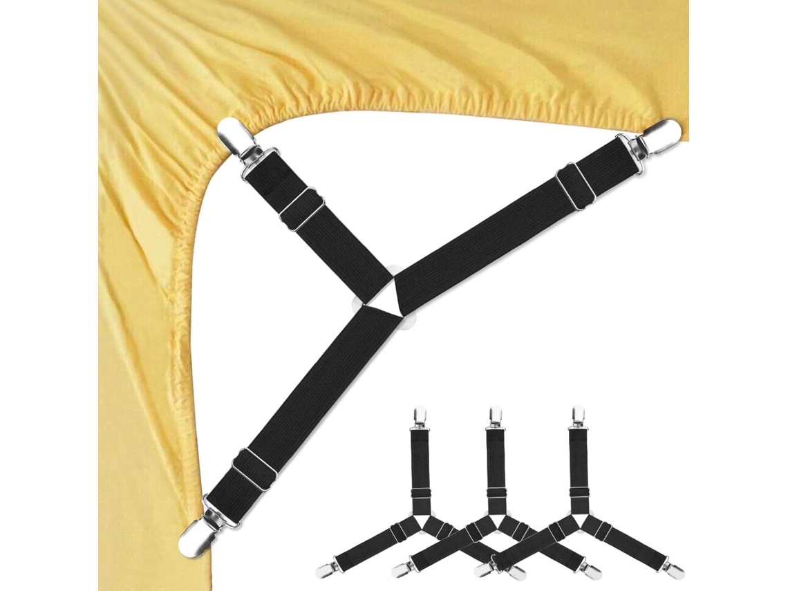 Lurelia Correias Para Lençol Ajustável Elástico Triângulo Resistente Metal Colcha Colchão Cama