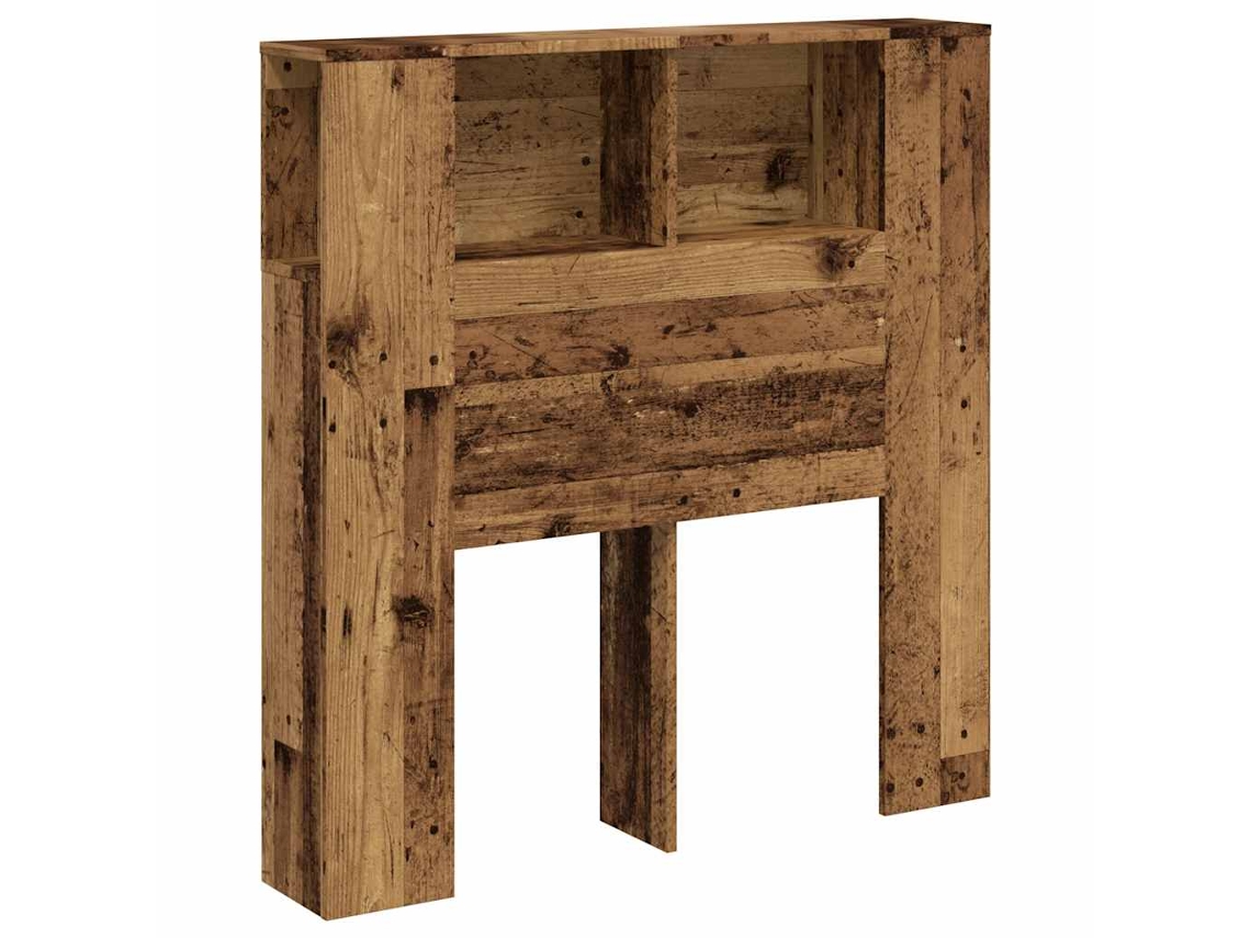 Headboard Cabinet, Headboard Cabinets Vidaxl Marrom Madeira Processada (100 Cm)