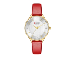 Relógio com Pulseira de Couro, Relógio de Quartzo À Prova Dágua, Moderno e Casual. MDUG
