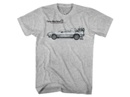 Unisex Adult T-shirt Rockinstone Back To The Future Movie Car Heather Gray Sizexl