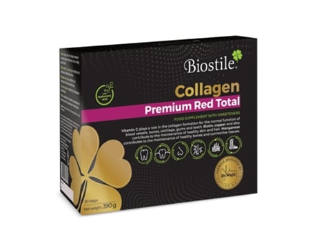Collagen Premium Red 30 Sachês Com Colágeno, Vitamina C, Curcumina, Shilajit E Minerais Para Pele, Articulações E Ossos Biostile