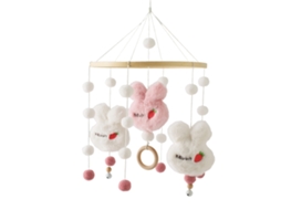Móbile para Berço Infantil, Carrinho de Bebê, Chocalho Relaxantemóbile de Berço com Brinquedo de Pelúcia Rosa CHENNNLS