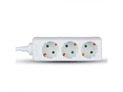 Extensão Tripla 3G1.5 2Polos e Terra Branco 3Mt