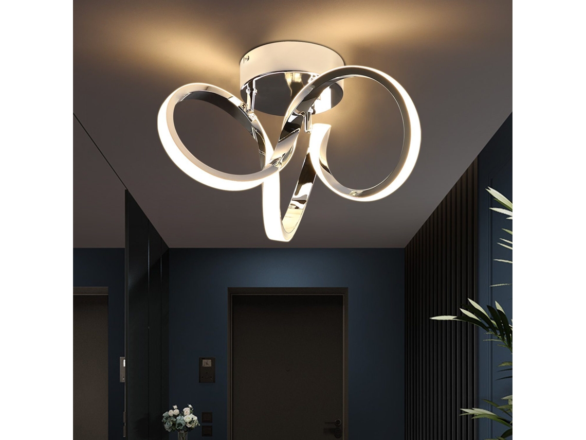 ZMH Luminária de teto LED Ø31cm Moderna para interior em alumínio para sala de estar e quarto