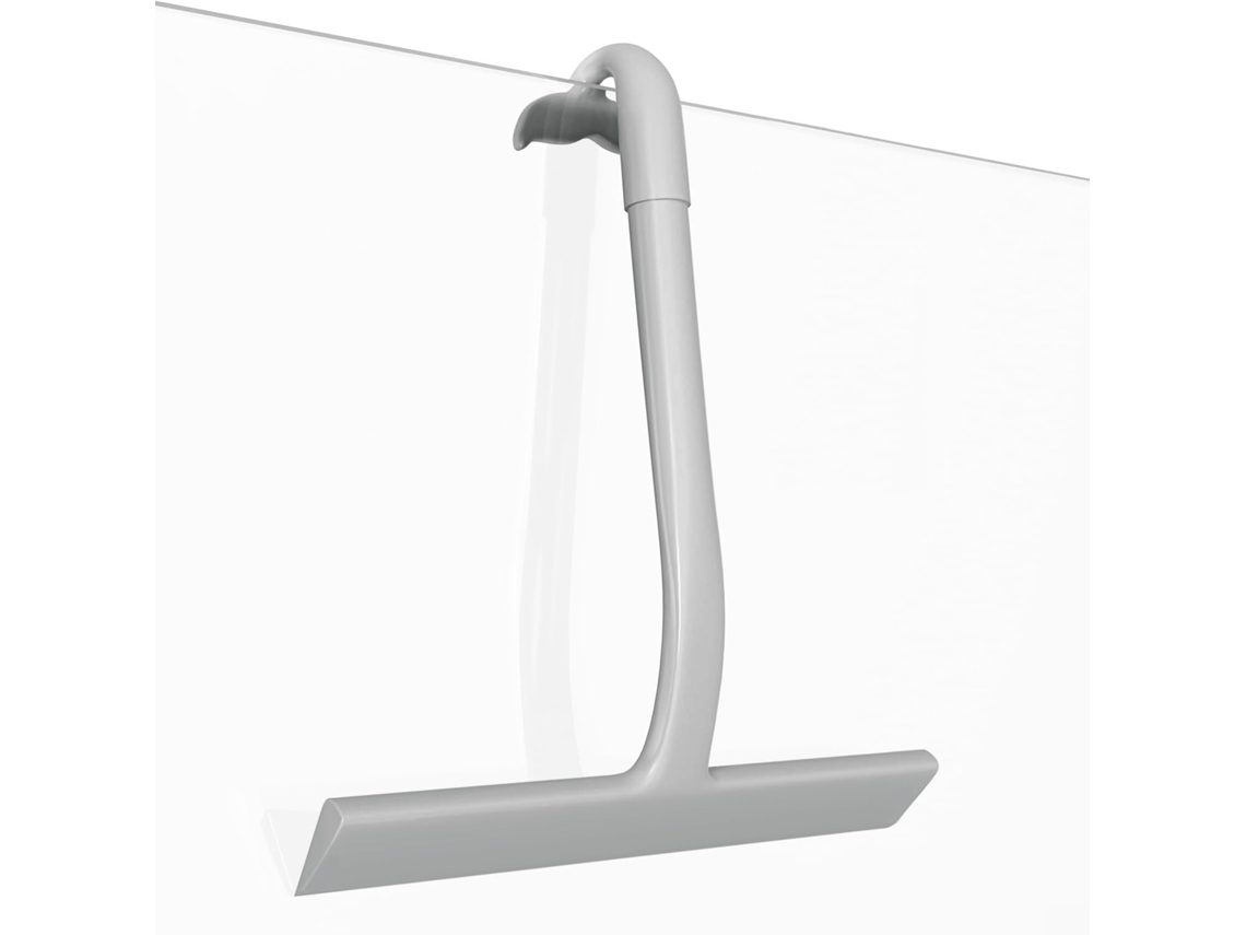 Rodo De Duche Silicone 23 Cm Com Gancho Sem Perfuração Para Vidros Cinzento