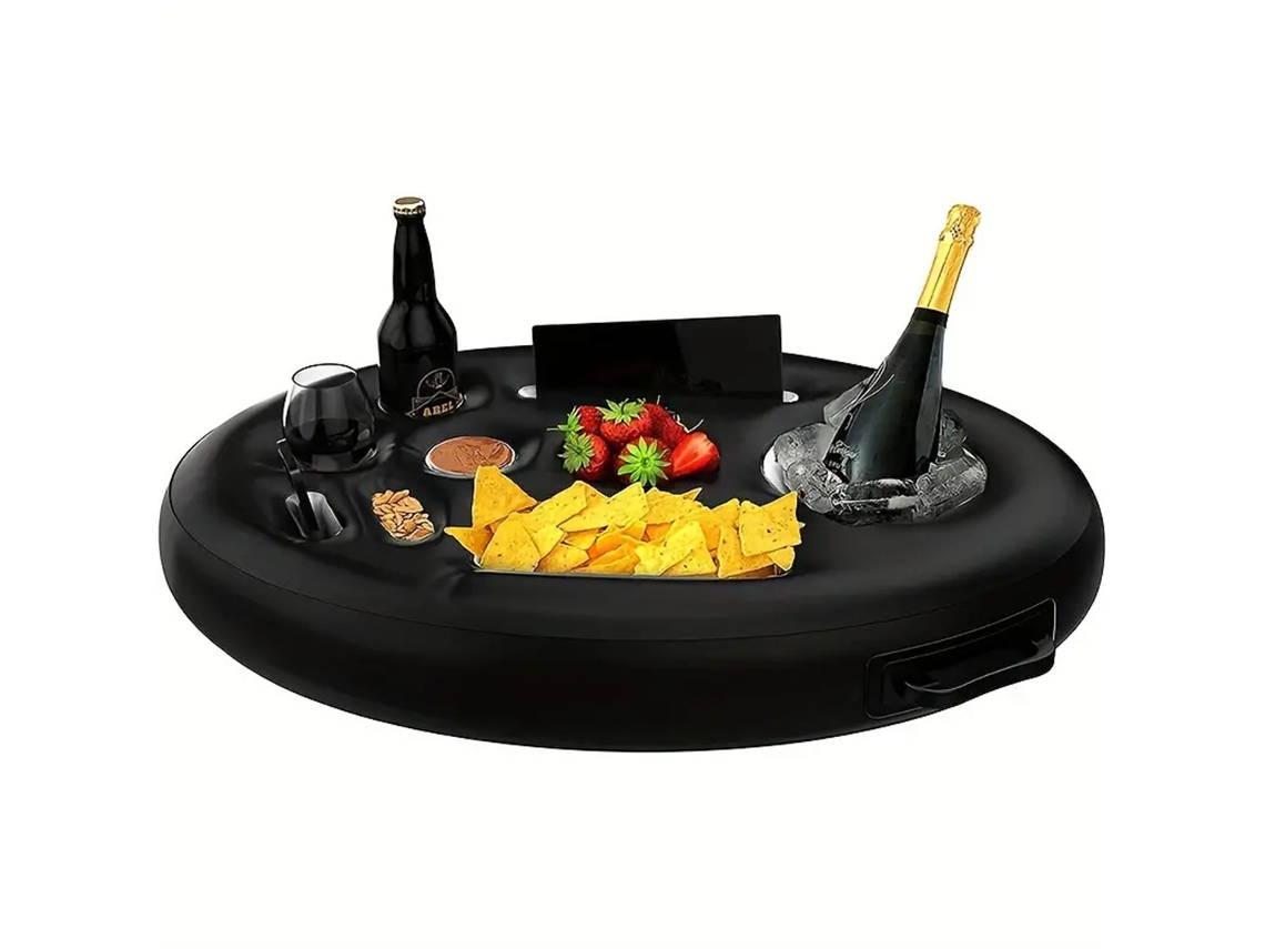 Suporte Inflável Flutuante Para Bebidas Com 9 Furos, Multifuncional.
