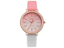 Relógio Pulseira Feminino Yolako com Design Degradê e Mostrador Opaco Rosa+cinza