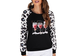 Laxiscreed Casaco De Natal Feminino Com Estampa E Corte Casual Para Outono, Tamanho S