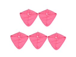 Chapéu Seca Cabelo Microfibra Rápido 5pcs Vermelho Rosa