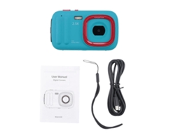 Câmera Digital Compacta De 72 Mp, Câmera Point And Câmera 2.5k, Zoom De 16x, Foco Automático, Com Mp3 Para Crianças, Azul Brilvibera
