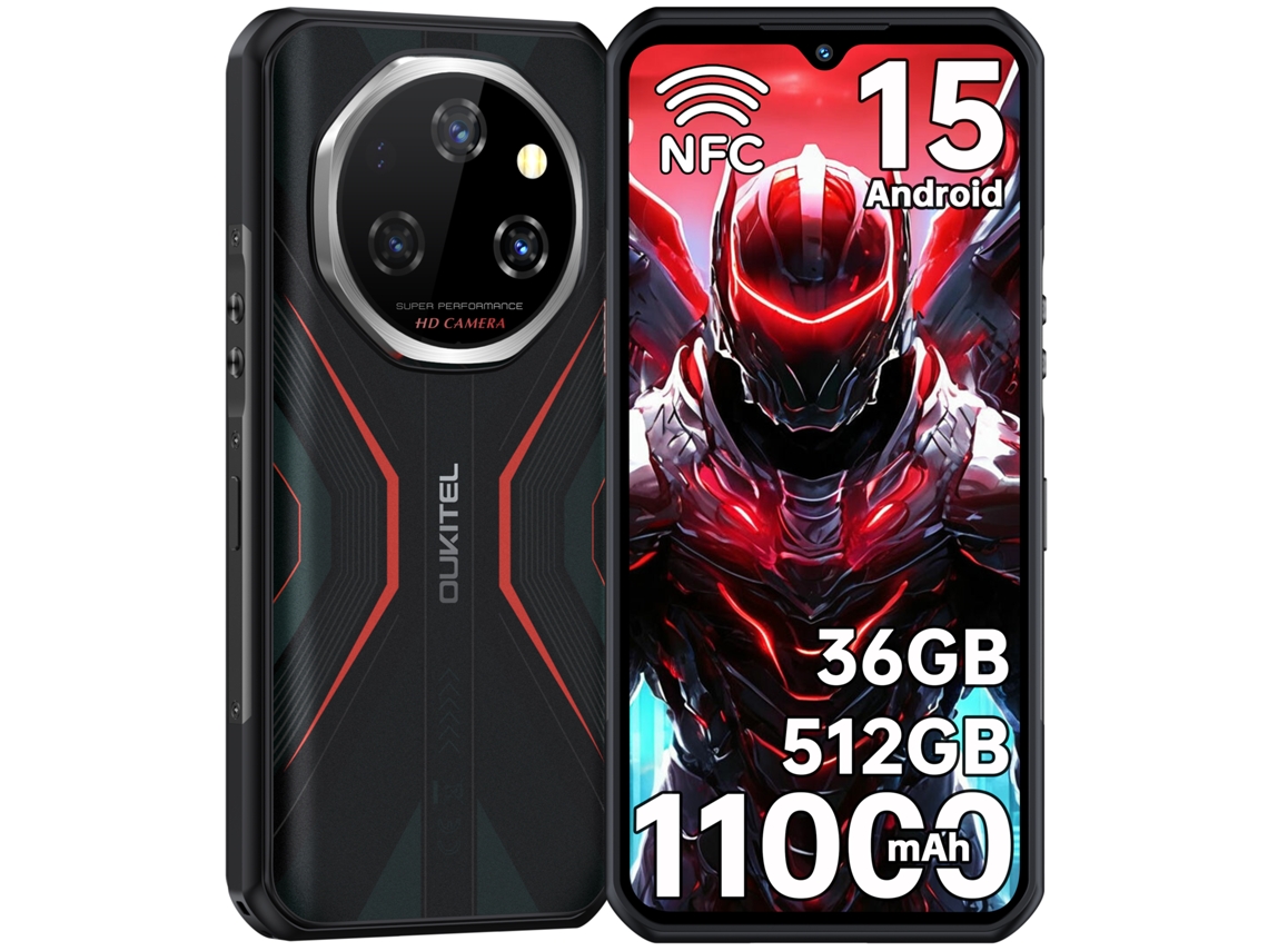 Smartphone Resistente 2026 OUKITEL Wp55s 36 Gb 512 Gb 6.6" Fhd+ 120hz 11000 Mah 64 Mp Nfc Android 15 Naranja