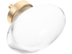 Puxadores De Cristal Veemoon Para Armários, Fáceis De Instalar, Com Base Em Cobre Dourado, Para Gavetas De Cômoda