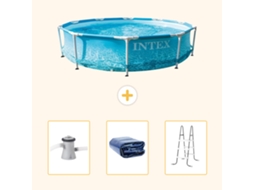 Intex Piscina Com Estrutura Redonda - 305x76 Cm - 4-peças Scb83