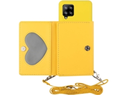 Correia Colar para Samsung Galaxy A42 5G HONGWE. Silicone Amarelo