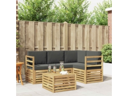 Vidaxl Conjunto De Sofás Para Exterior 5 Pcs Branco E Antracite