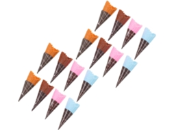 Conjunto de 24 Miniaturas de Cones de Sorvete CHABERLU