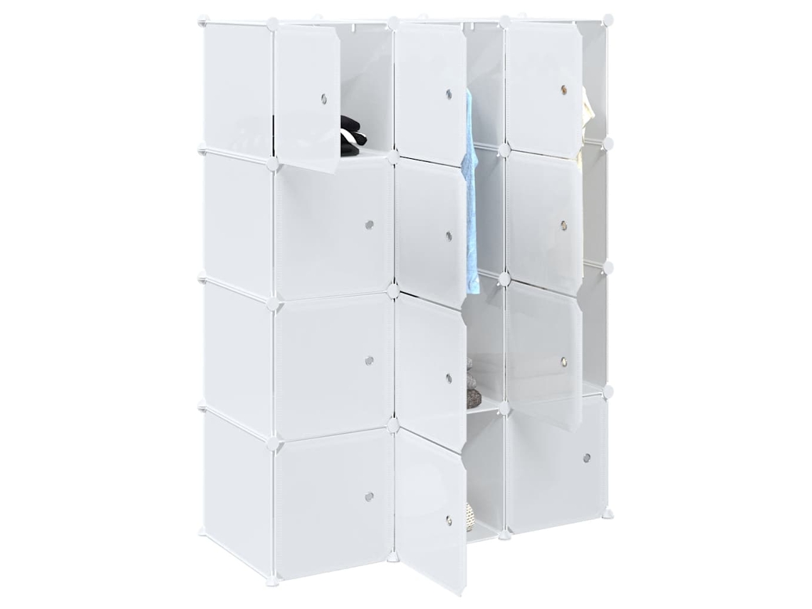 Vidaxl Organizador Cubos Armazenamento Com 12cubos Varões Suspensos Pp