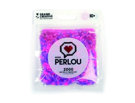 Mini contas de engomar Perlou Camaieu 4 cores Violeta Transp. - Perlou Rosa