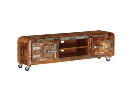 Buffet para TV Design Prático com 120 cm em Madeira Reciclada 2502245 MOBIKASA