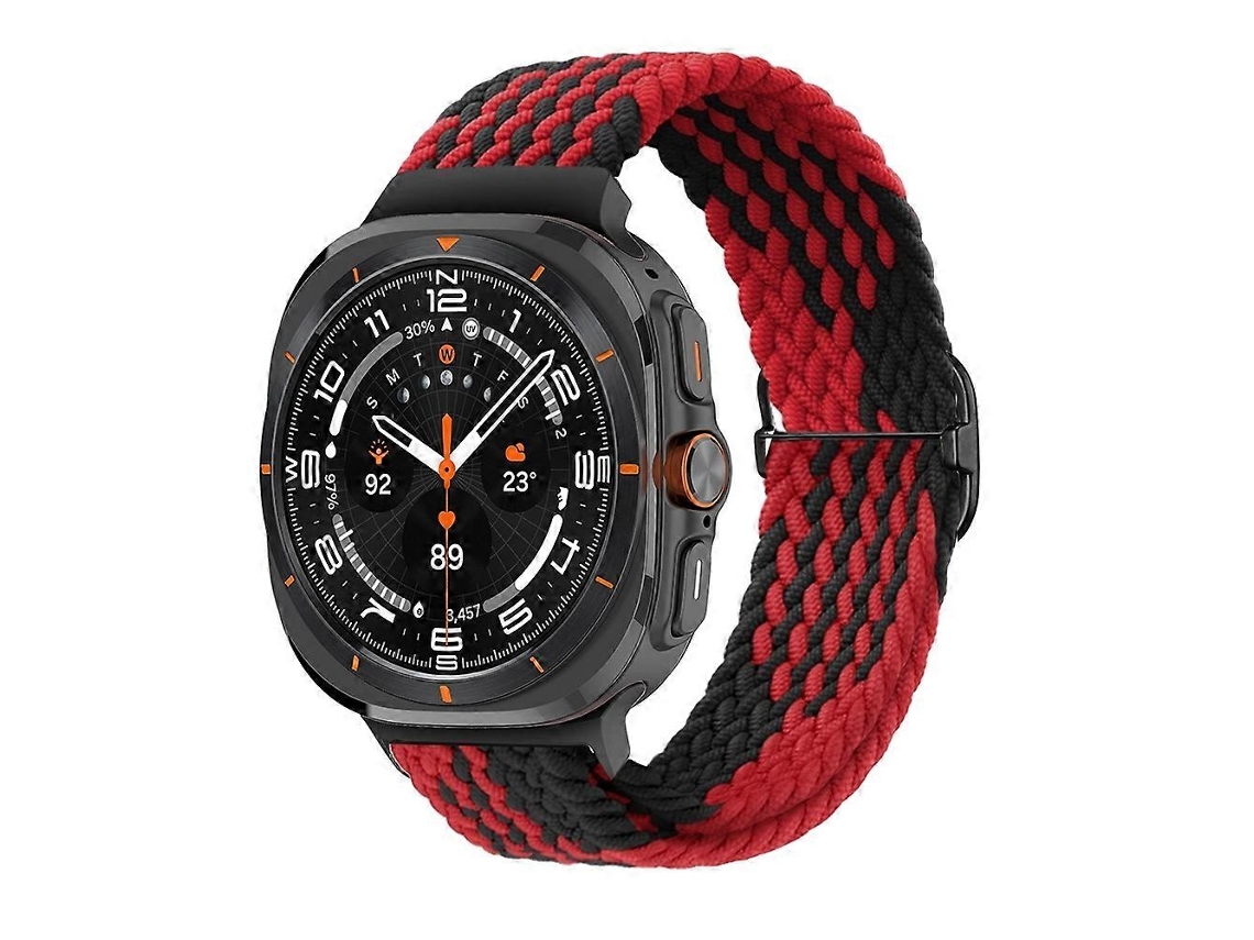 Pulseira De Nylon Trançado Com Fecho Deslizante Para Samsung Galaxy Watch Ultra 47mm