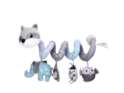 Primerox brinquedo em Espiral de Pelúcia Lobo guará para Bebê Multifuncional Carrinho Berço Cinza