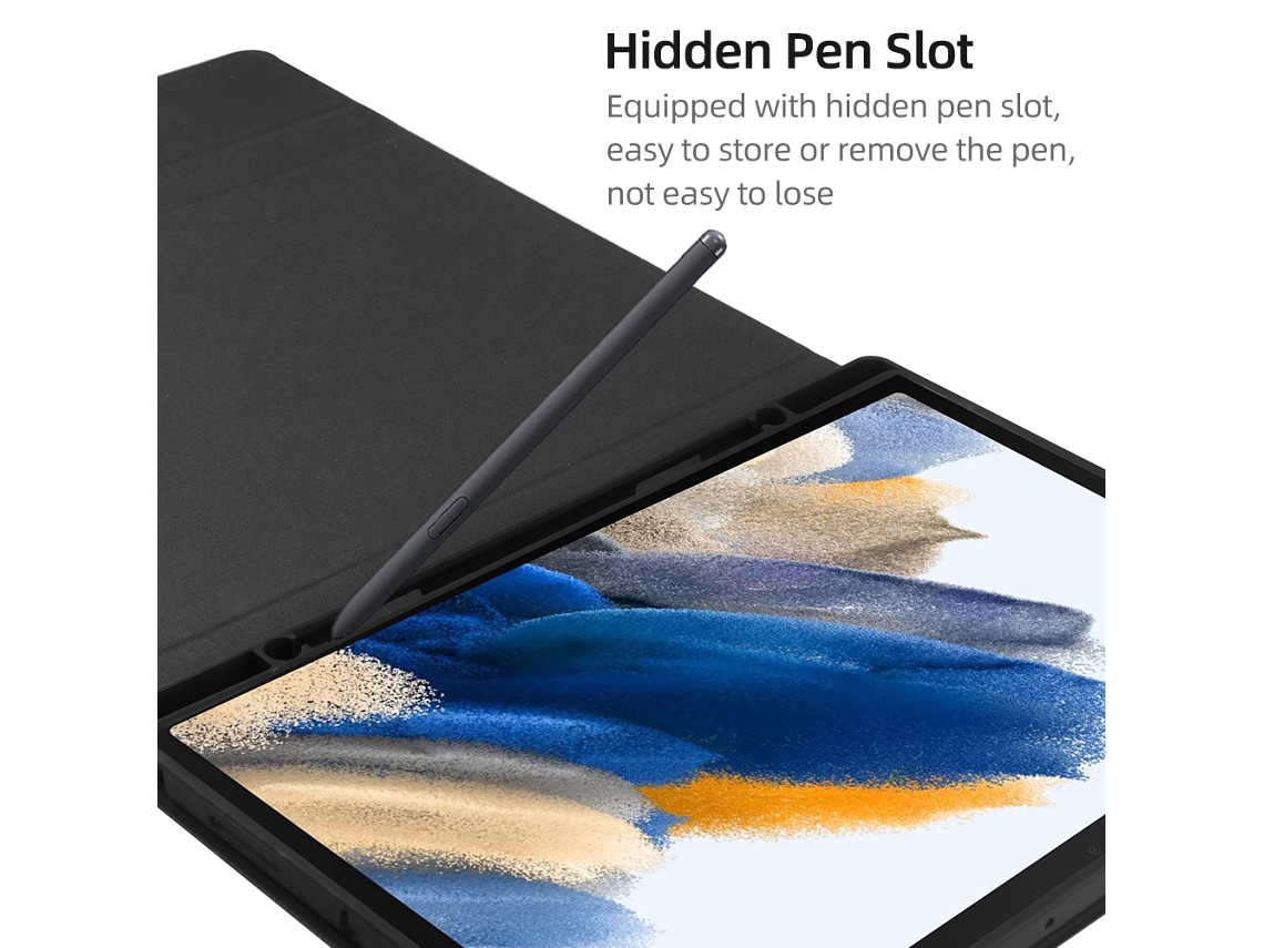 Capa Protetora Portátil Desmontável Para Tablet Com Teclado Bt E Ranura Para Caneta Para Samsung Tab A7 Lite 8.7 Verde