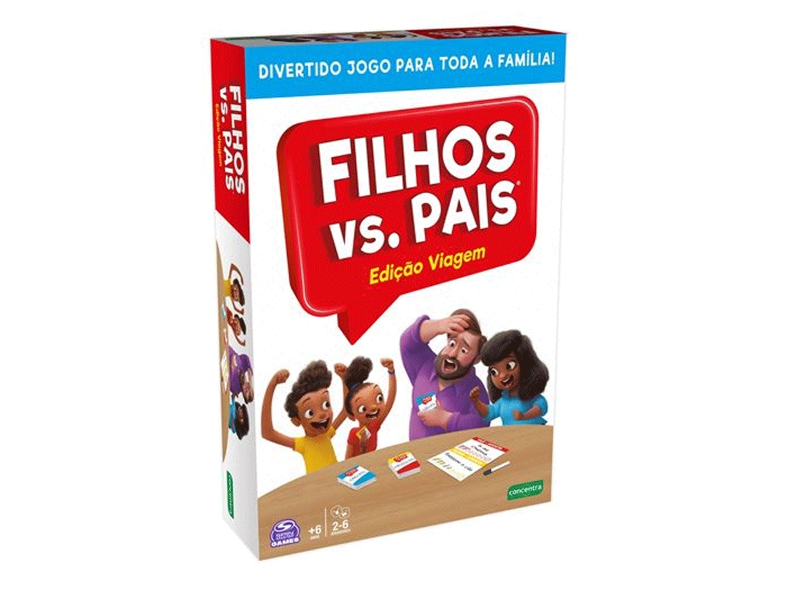 Jogo Filhos vs Pais - Jogo de Viagem CONCENTRA (Idade Mínima: 8)