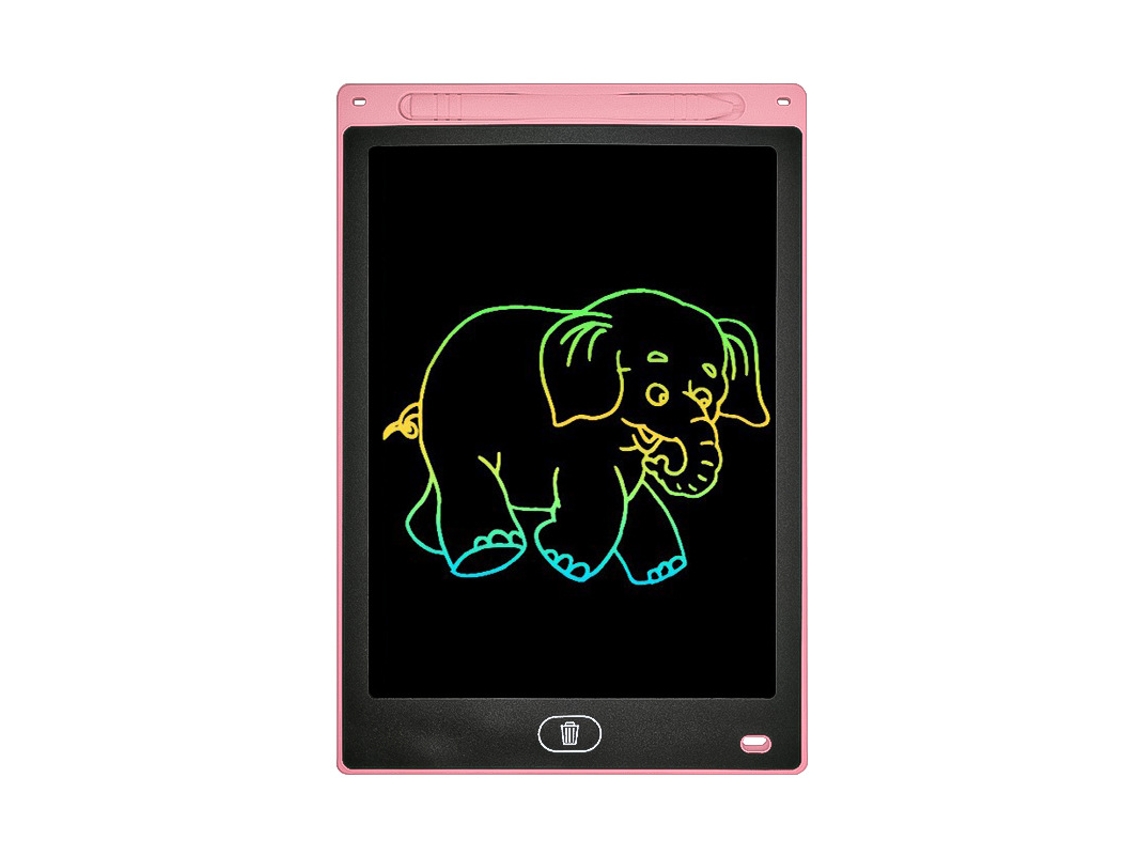 Quadro De Escrita Lcd Cor Rosa Pastel, Traços Coloridos Com Limpeza Instantânea Para Desenhos Infantis