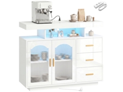 Aparador de Sala HOMCOM MDF, Acrílico, 100x35x80 cm