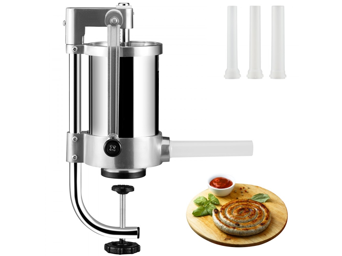Máquina De Enchido De Salsichas Manual Vertical Inox 1,5l Tekmaquinas