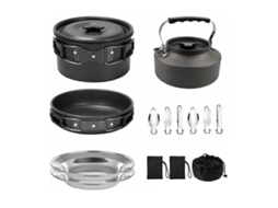 Conjunto de Panelas para Camping Leve Antiaderente