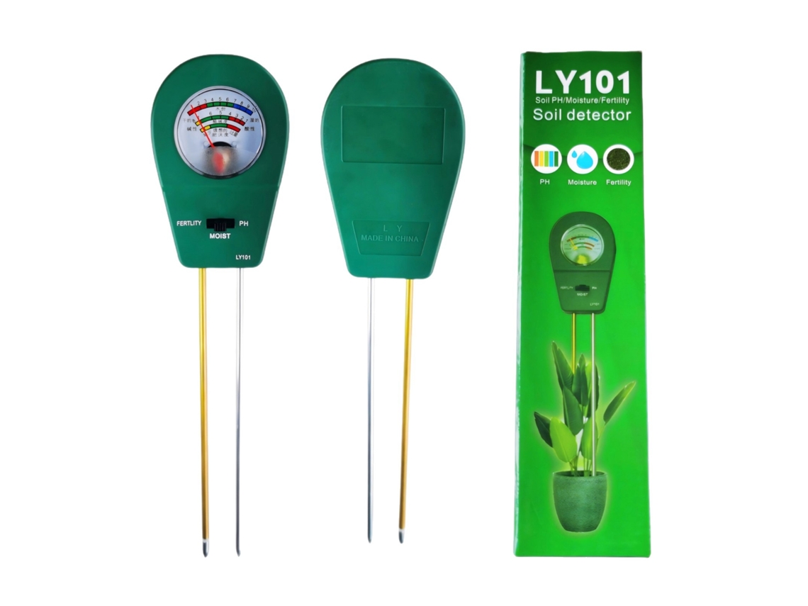 Medidor 3 Em 1 De Umidade Do Solo, Ph E Fertilização Para Horticultura E Plantas Em Vasos.