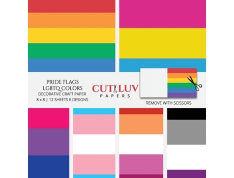 Livro Pride Flags LGBTQ Colors Decorative Craft Paper de Cut Luv Papers (Inglês)