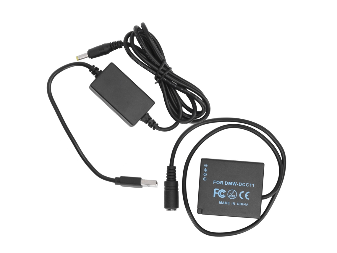 Bateria Falsa Usb Para Dmw-dcc11 Com Decodificação Completa Para Câmeras Gf3/gf5/gf6/gx7/gx9/gx80/gx85/gx86/lx100/s6k/f3k