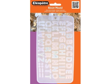 Resina de lazer criativo Cleópatra - LCC19-M4 - Cleópatra - Molde de resina com tema alfabeto para criação de joias
