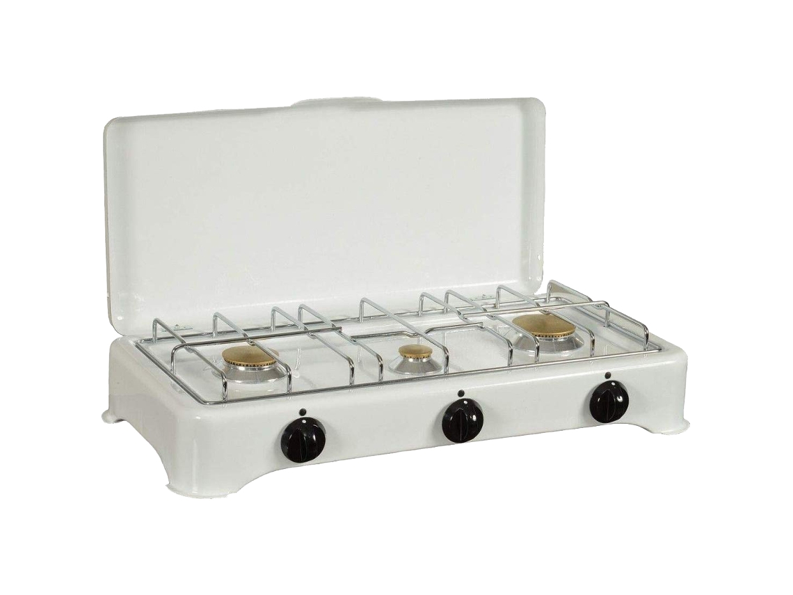 Fogão a Gás Portátil KITCHEN CHEF 3 Queimadores 4150W 5327C-1