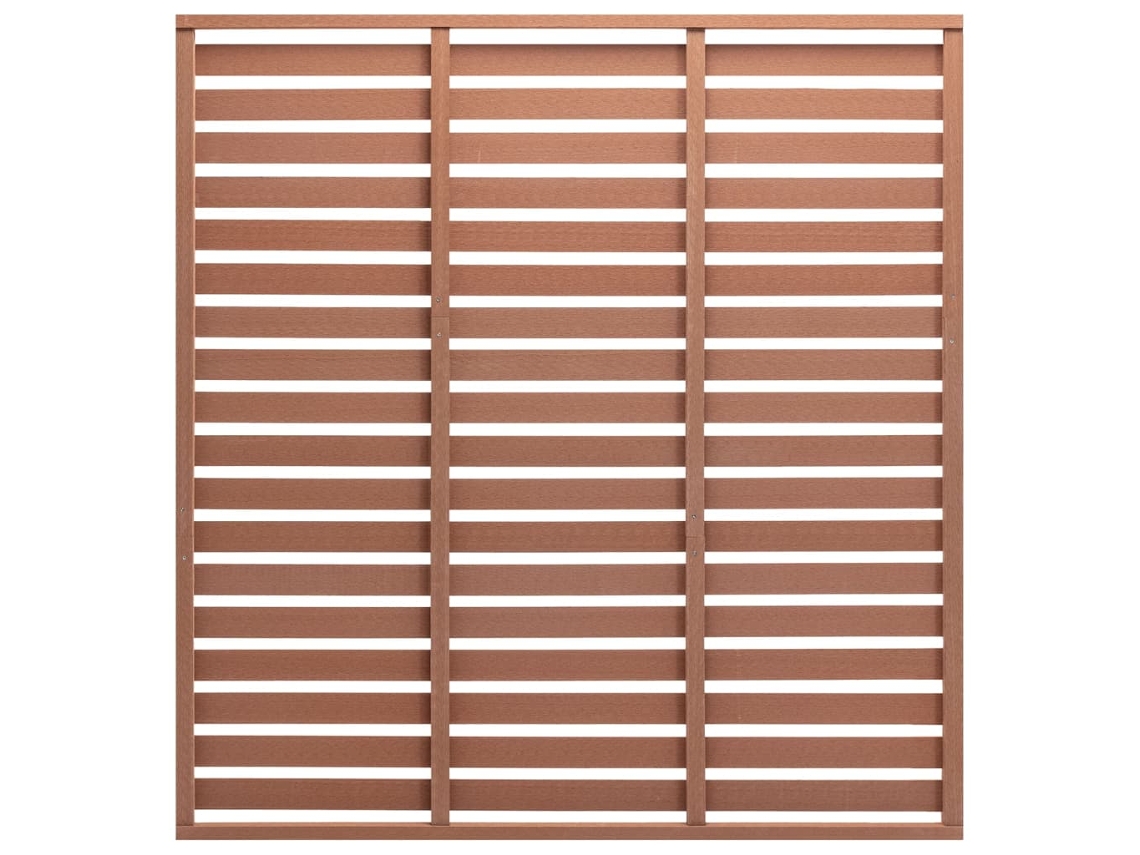 Vidaxl Painel De Vedação 180x180 Cm Wpc Castanho