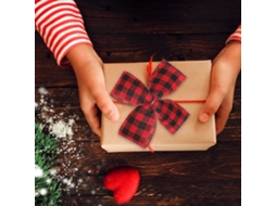 Decoração de Natal com Fita Xadrez Vermelha e Preta, Pacote com 2, LAXISCREED