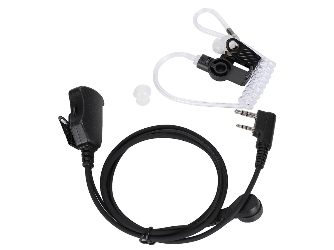 Fone De Ouvido Para Rádio Comunicador Com Microfone 2 Pinos Ajuste De Volume Conduto Aéreo