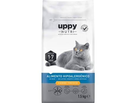 Ração Para Gato Adulto Hipoalergénica Sem Cereais Frango Uppy Nutri