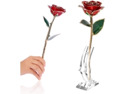 Rosa Banhada A Ouro 24 Quilates, Cor Mais Vibrante, Preservação Eterna Para Casamentos E Dia Dos Nam Gokoco