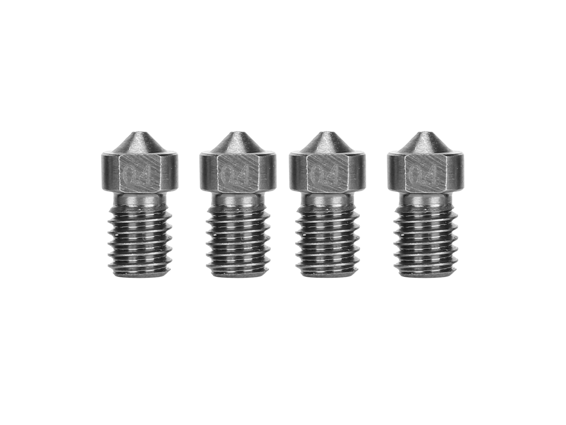 Peças De Impressora 3d (resistente A Altas Temperaturas, Resistente À Corrosão) Pacote De 4 Bicos De Aço Temperado E3d 1.75/0.4mm